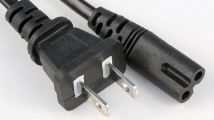 Notebook Power Cord IEC320 C5 to 2 Prong